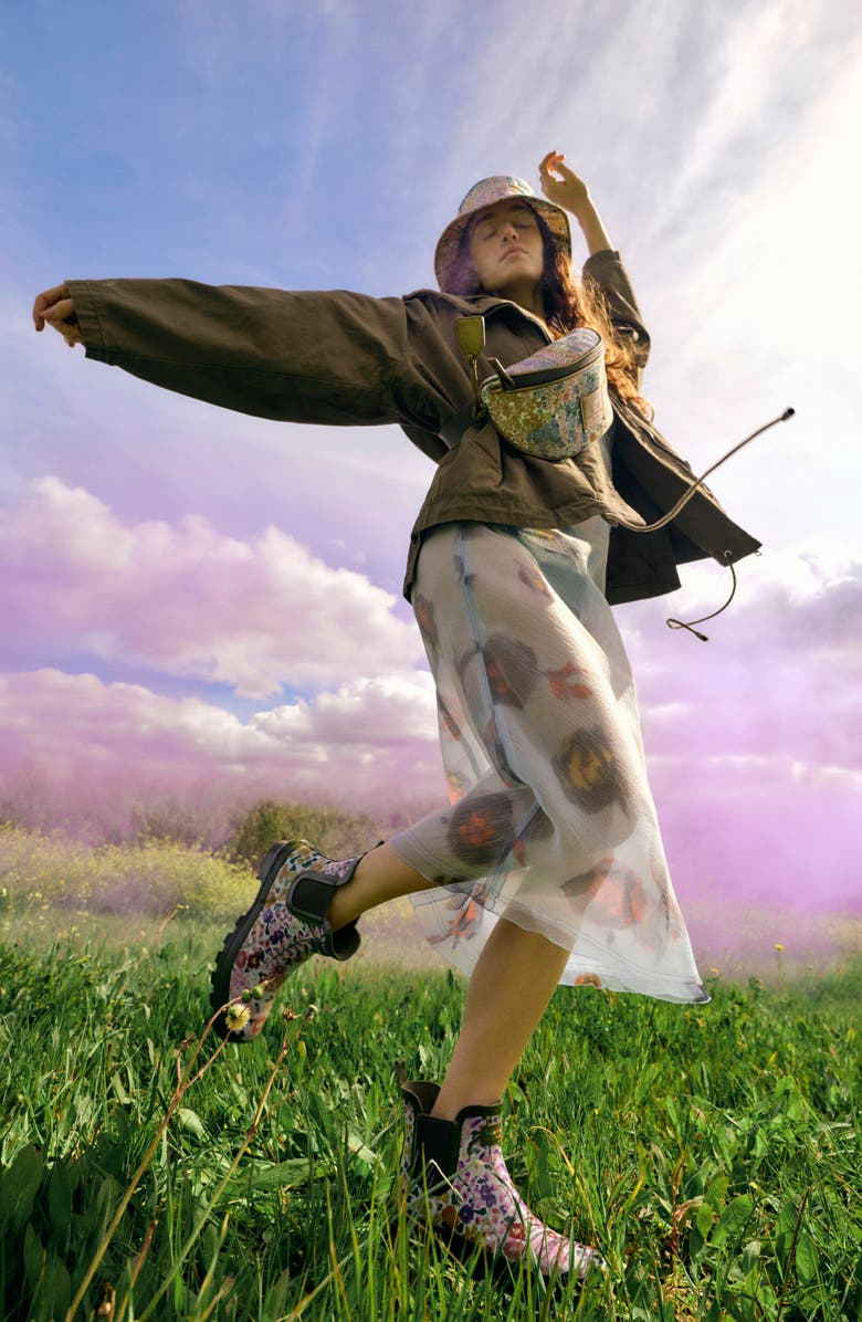 Kurt Geiger London Floral Couture Sleet Chelsea Rain Boot, Alternate, color,