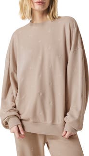 Splendid Elise Embroidered Oversize Sweatshirt