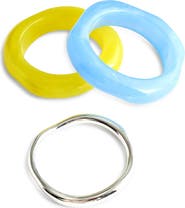 Madewell Set of 3 Sculptural Resin Bangle Bracelets