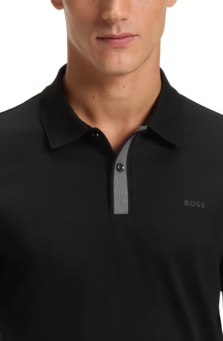 BOSS H-Phillipson Wool Polo, Alternate, color, Black/ Grey