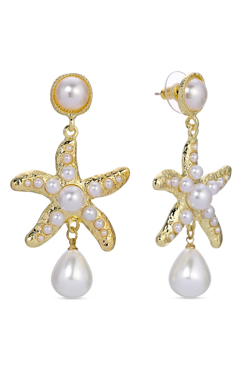 EYE CANDY LOS ANGELES Zasa Starfish Drop Earrings, Main, color,