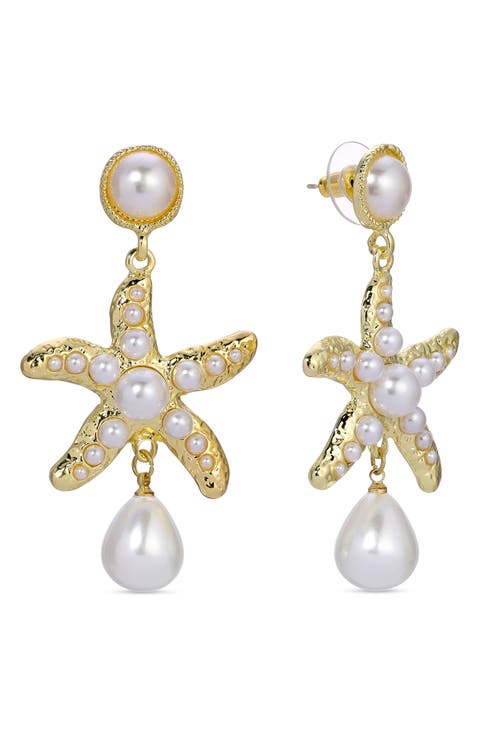 Zasa Starfish Drop Earrings
