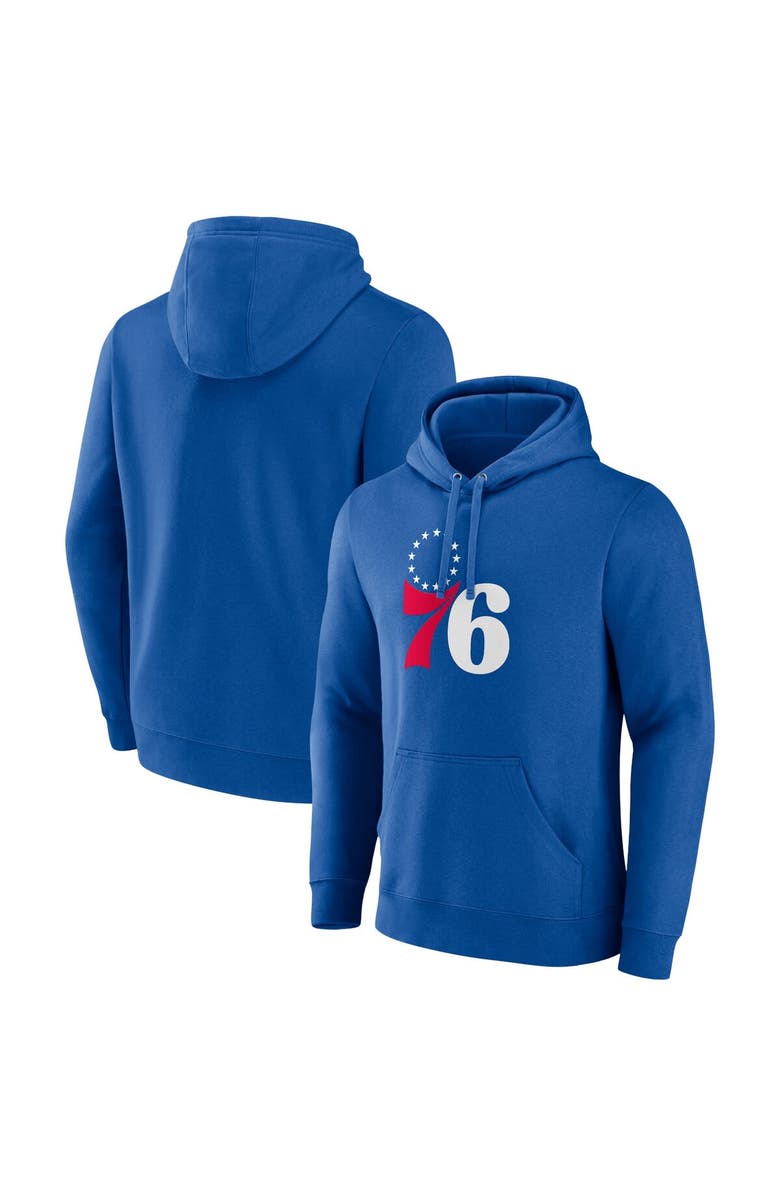 FANATICS Men's Fanatics Branded  Royal Philadelphia 76ers Primary Logo Pullover Hoodie, Main, color, 