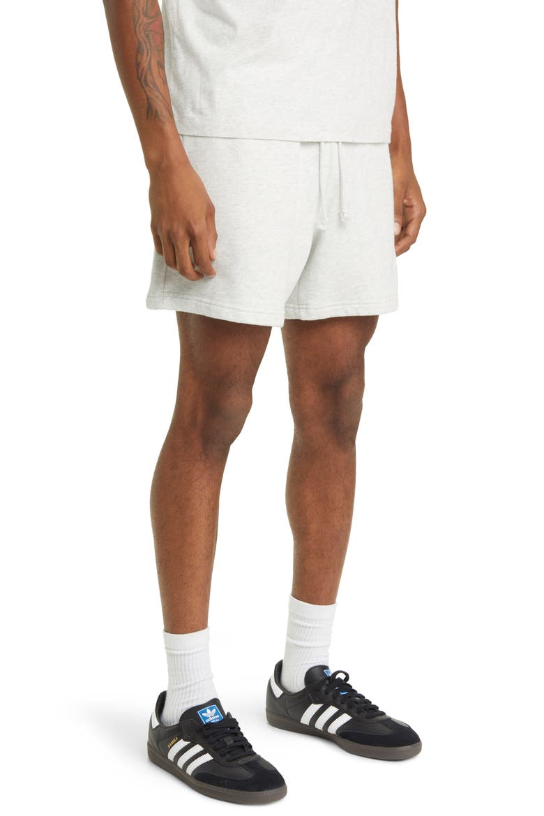 Core Organic Cotton Brushed Terry Sweat Shorts, Alternate, color, ASH GREY