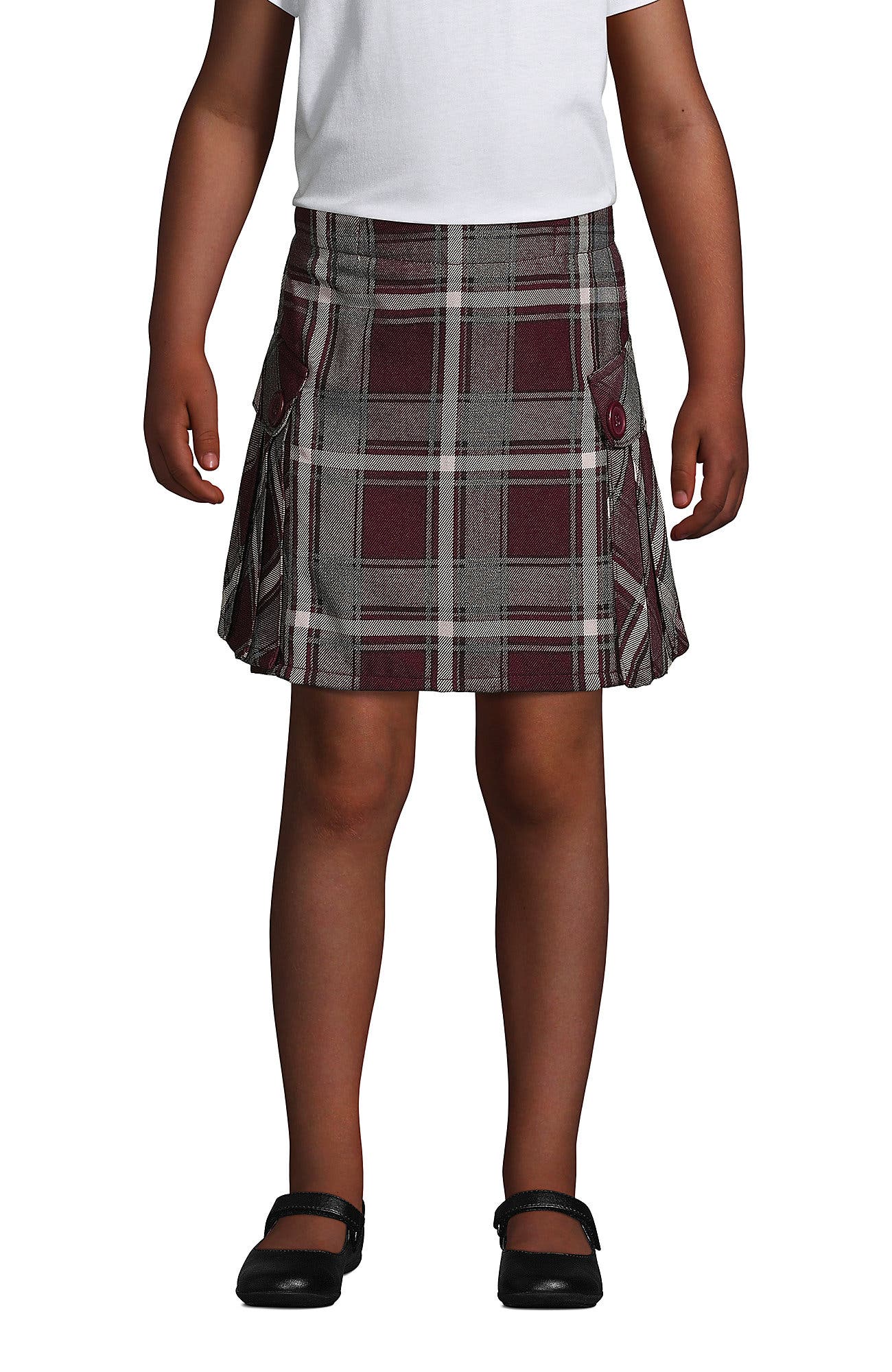 Burgundy/Gray Plaid