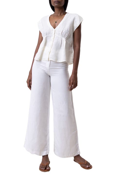 Deep V-neck Short Top