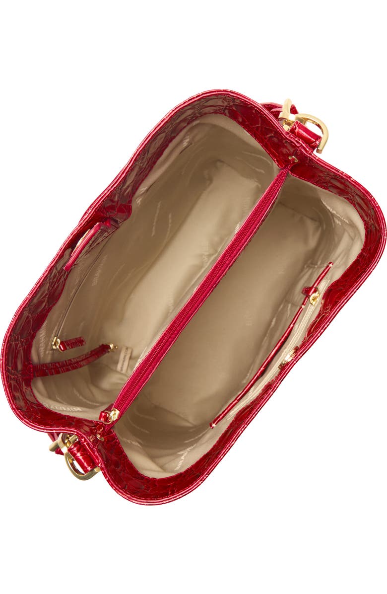 Brahmin Celina Croc Embossed Leather Bucket Bag, Alternate, color,