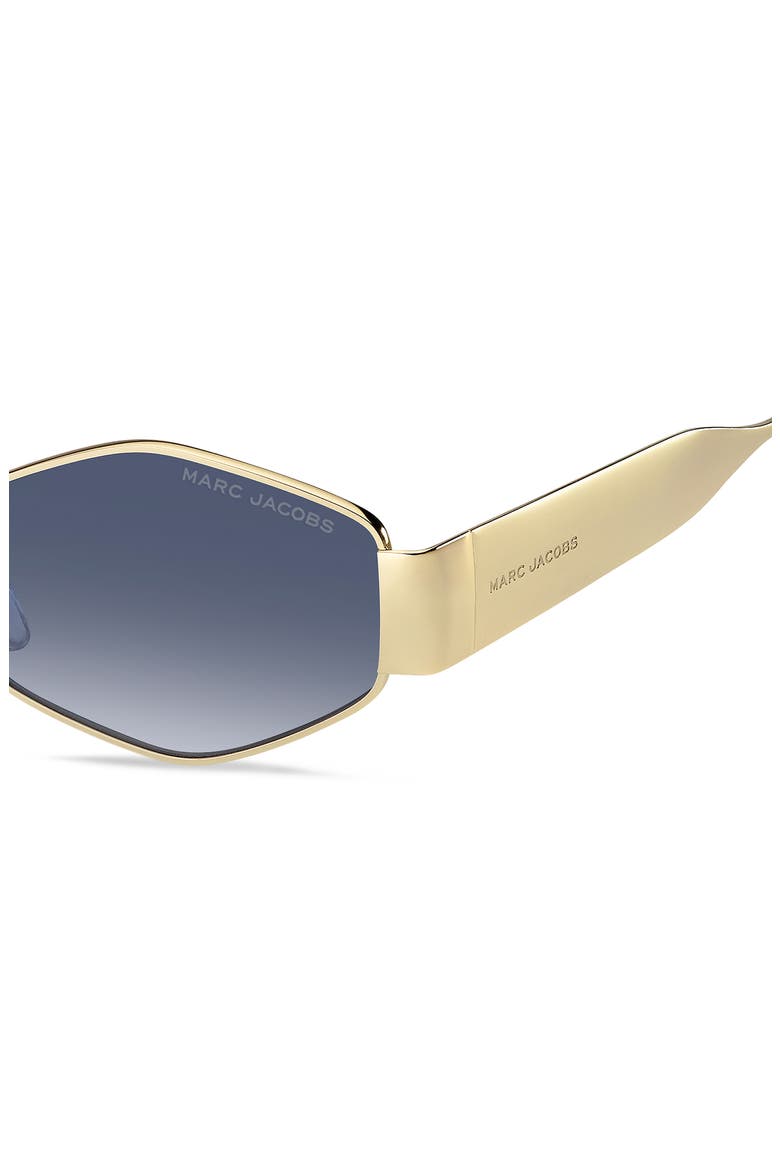 55mm Geometric Sunglasses, Alternate, color, GOLD BLUE/ DARK BLUE SF