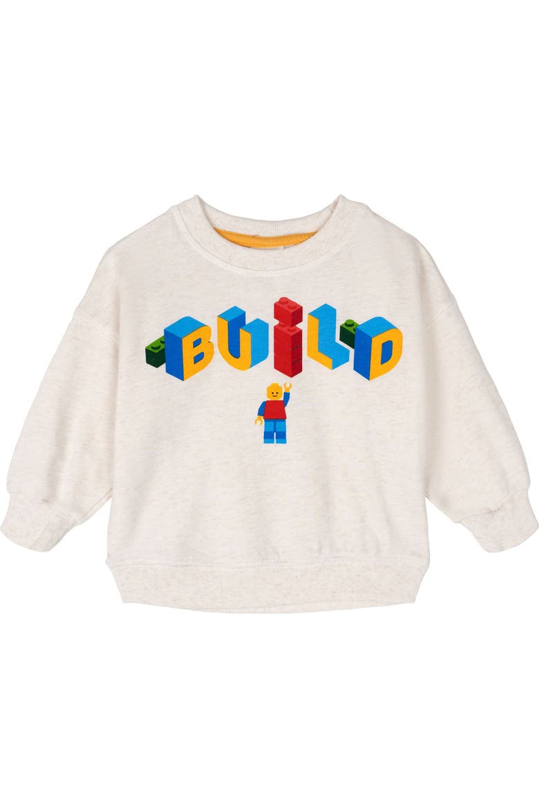 Crewneck Pullover Sweatshirt, Main, color, Oatmeal Minifigure