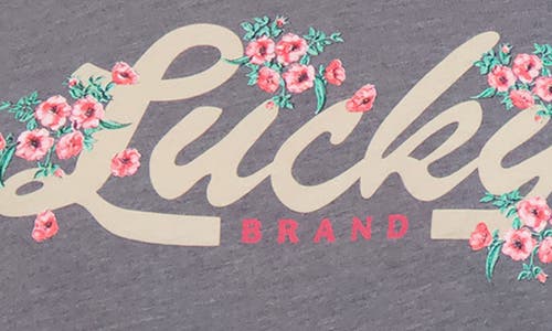 Lucky Brand Floral Logo Graphic T-shirt