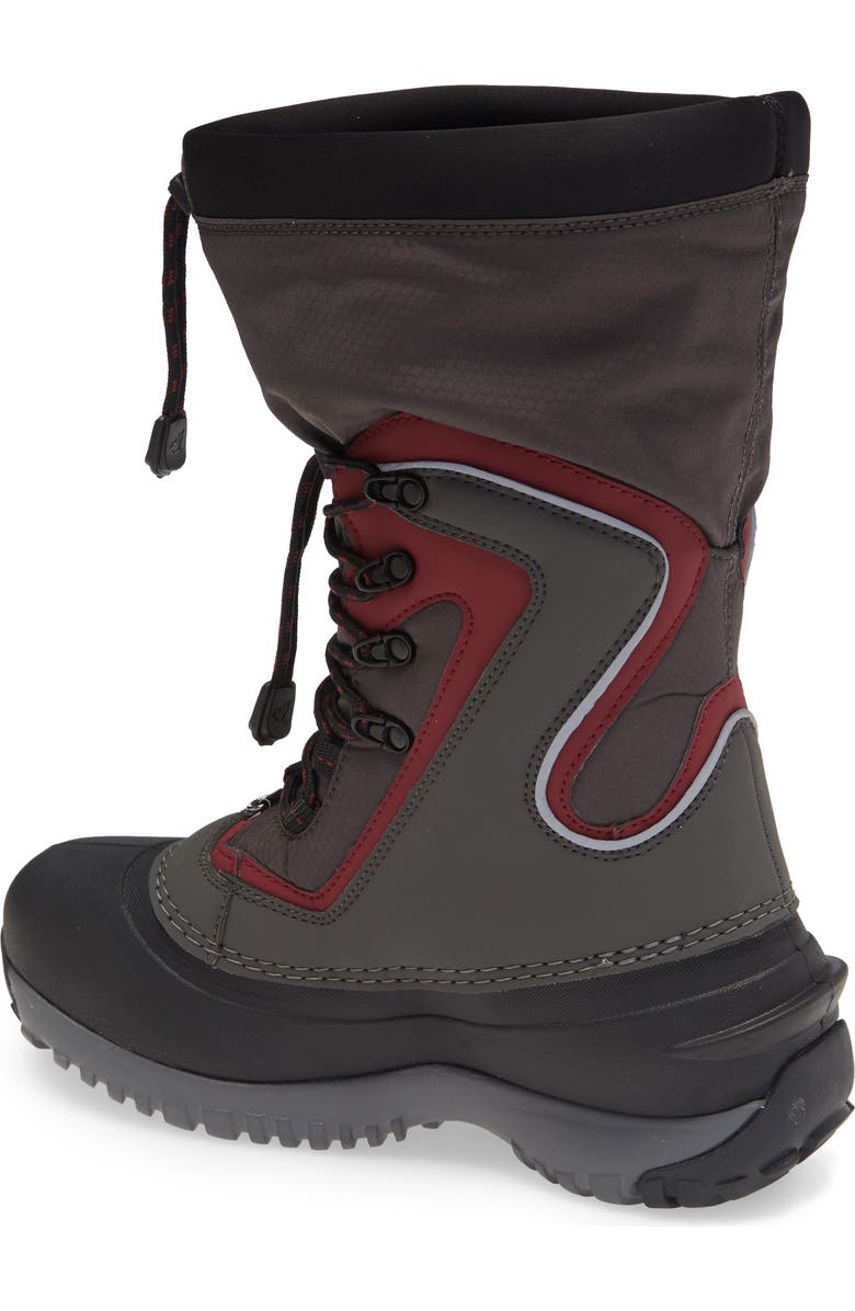 Baffin Flare Waterproof Winter Boot, Alternate, color, Grey/ Sangria