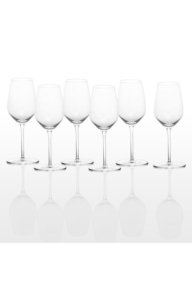 Fortessa Schott Zwiesel Set of 6 Forté White Wine Glasses, Alternate, color, Clear