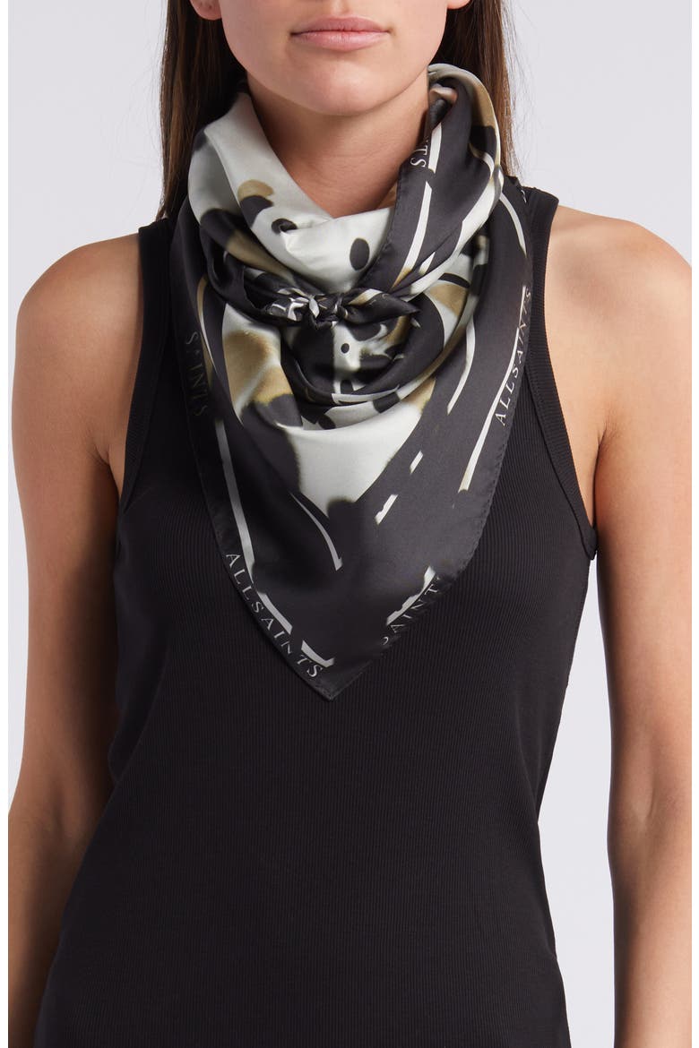 Pooka Silk Square Scarf, Main, color, TOFFEE