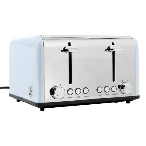 4 Slice Extra Wide Slot 1650W Stainless Steel Toaster