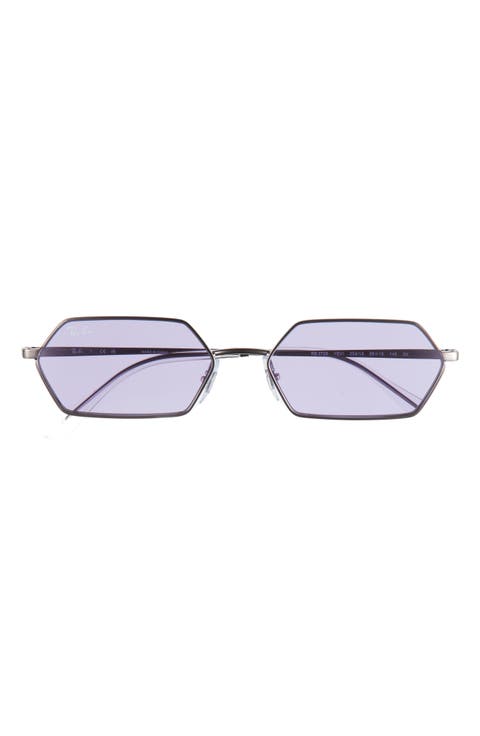 Yevi 58mm Tinted Rectangular Sunglasses