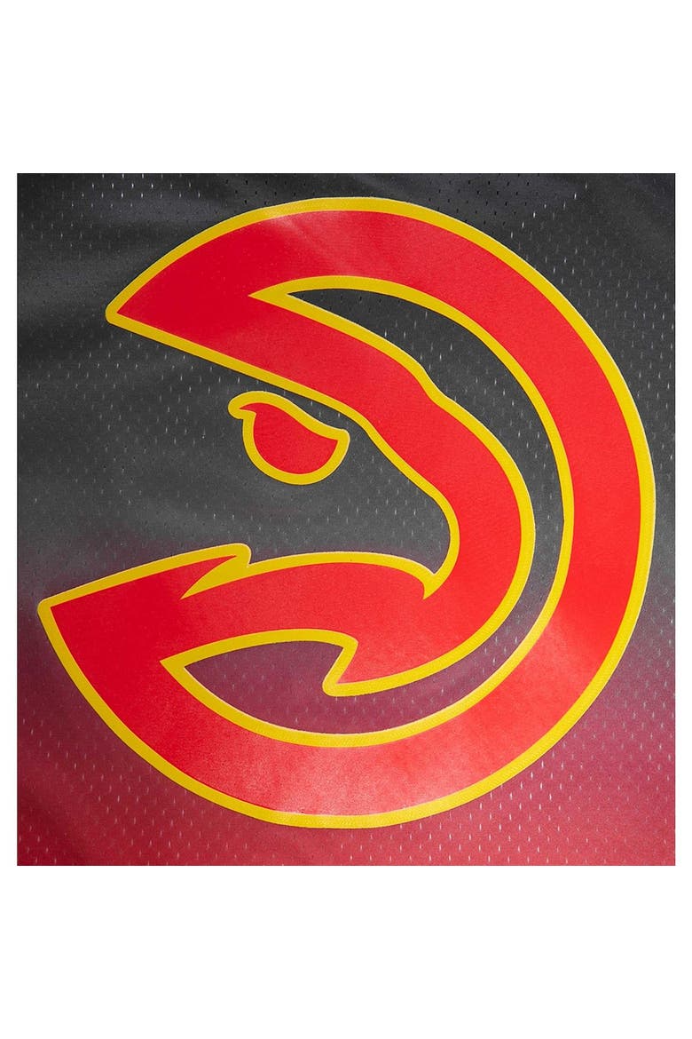 Men's Post Trae Young Black/Red Atlanta Hawks Ombre Name & Number T-Shirt, Alternate, color, Black
