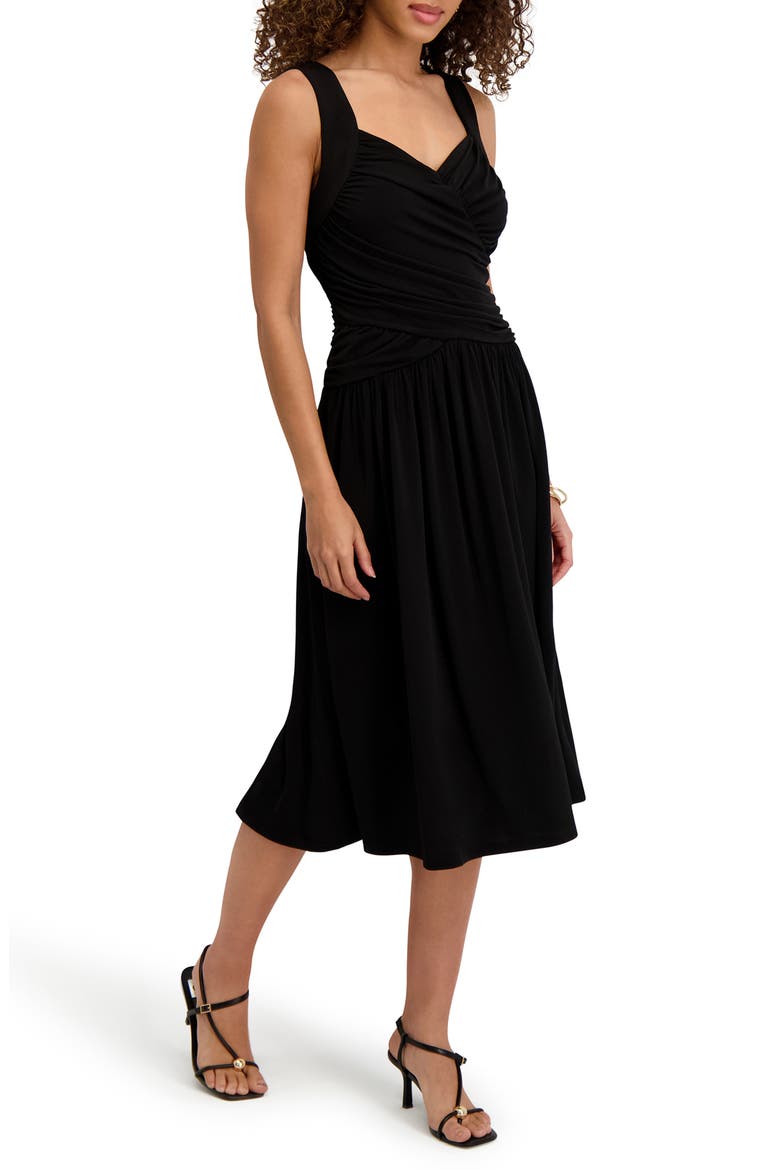 Stretch Jersey Dress, Alternate, color, BLACK