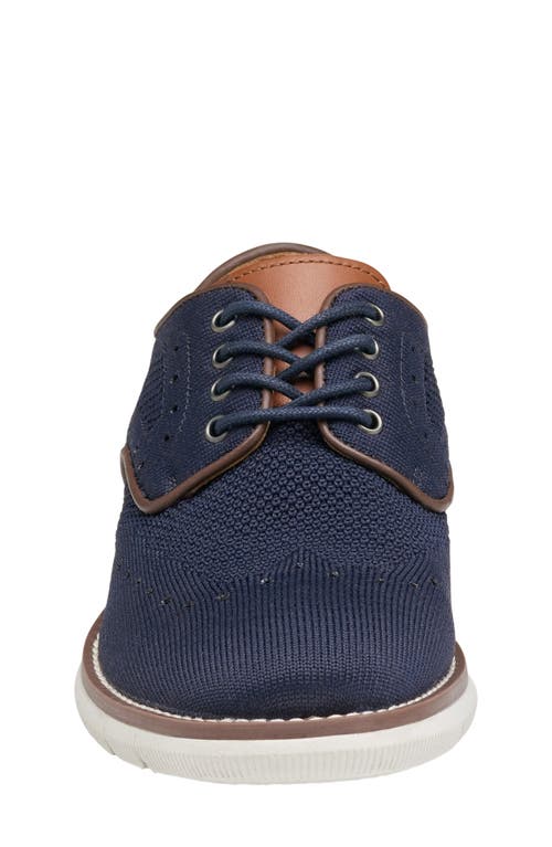 Johnston & Murphy Kids' Holden Knit Wingtip Derby In Navy Knit