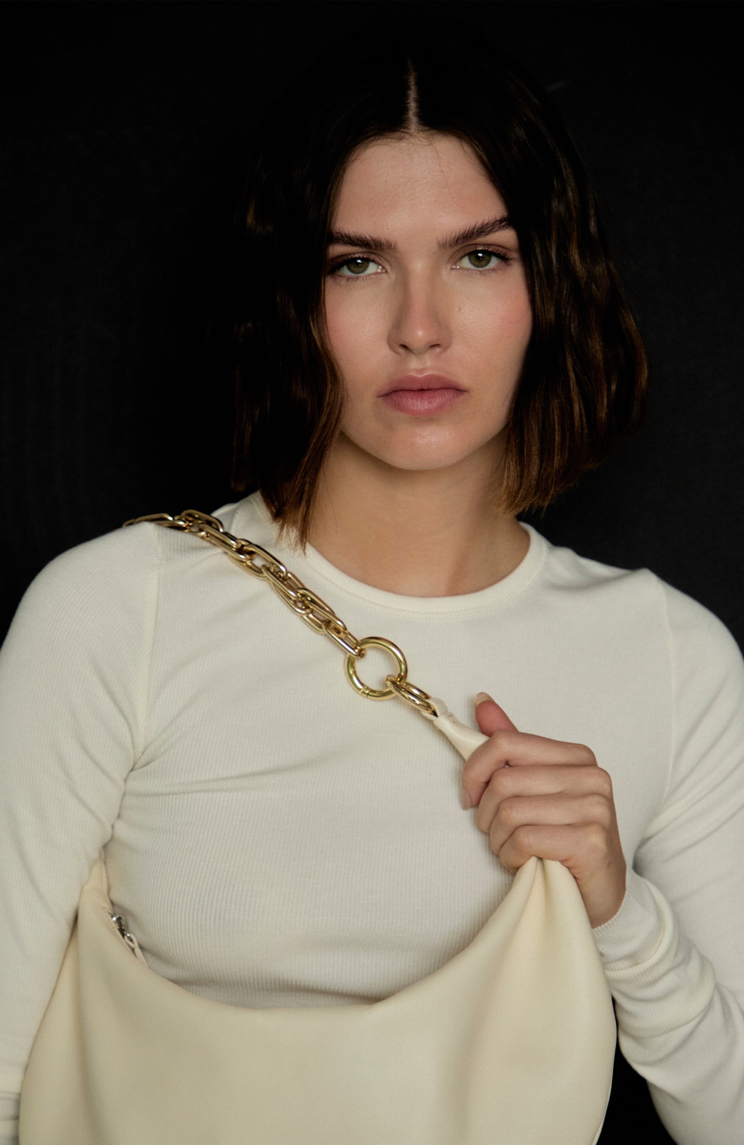 Doppio Link Chain Strap, Alternate, color, Gold