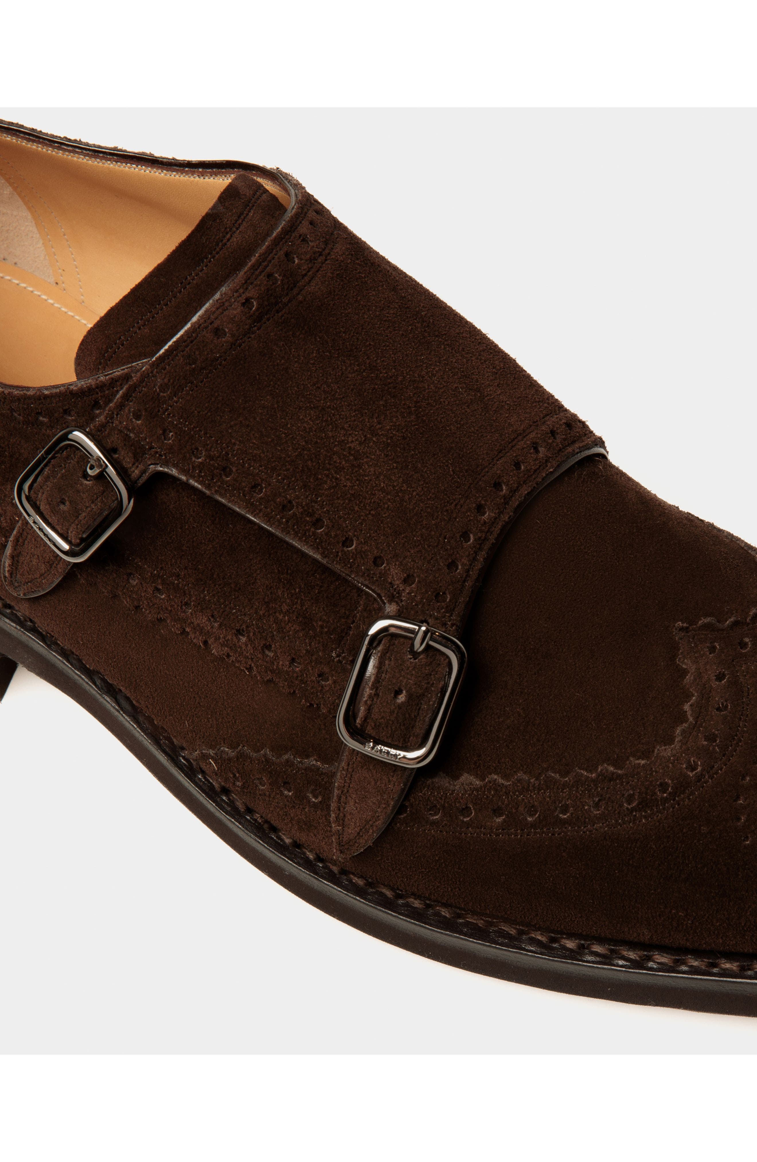 Bally Scribe Un Monk-Strap, Alternate, color, Brown