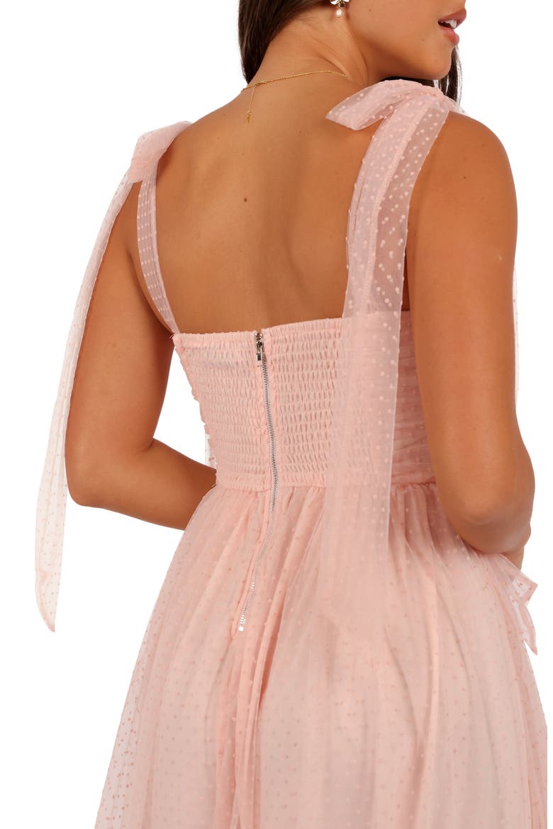 Floret Bow Strap Midi Sundress, Alternate, color, PETAL PINK