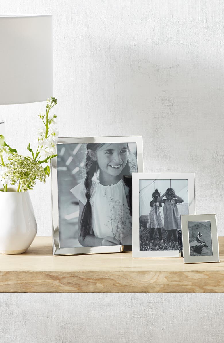 The White Company Silver Plated Picture Frame, Alternate, color,