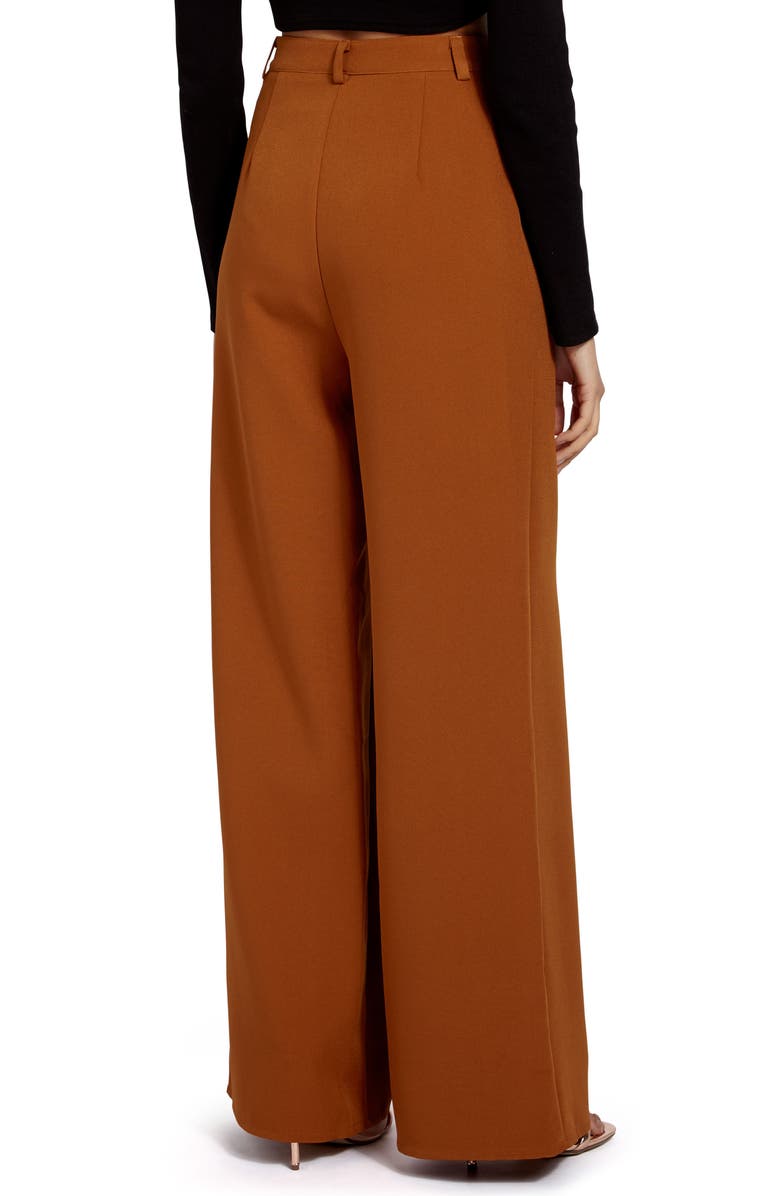 Missguided Crepe Wide Leg Trousers, Alternate, color, 