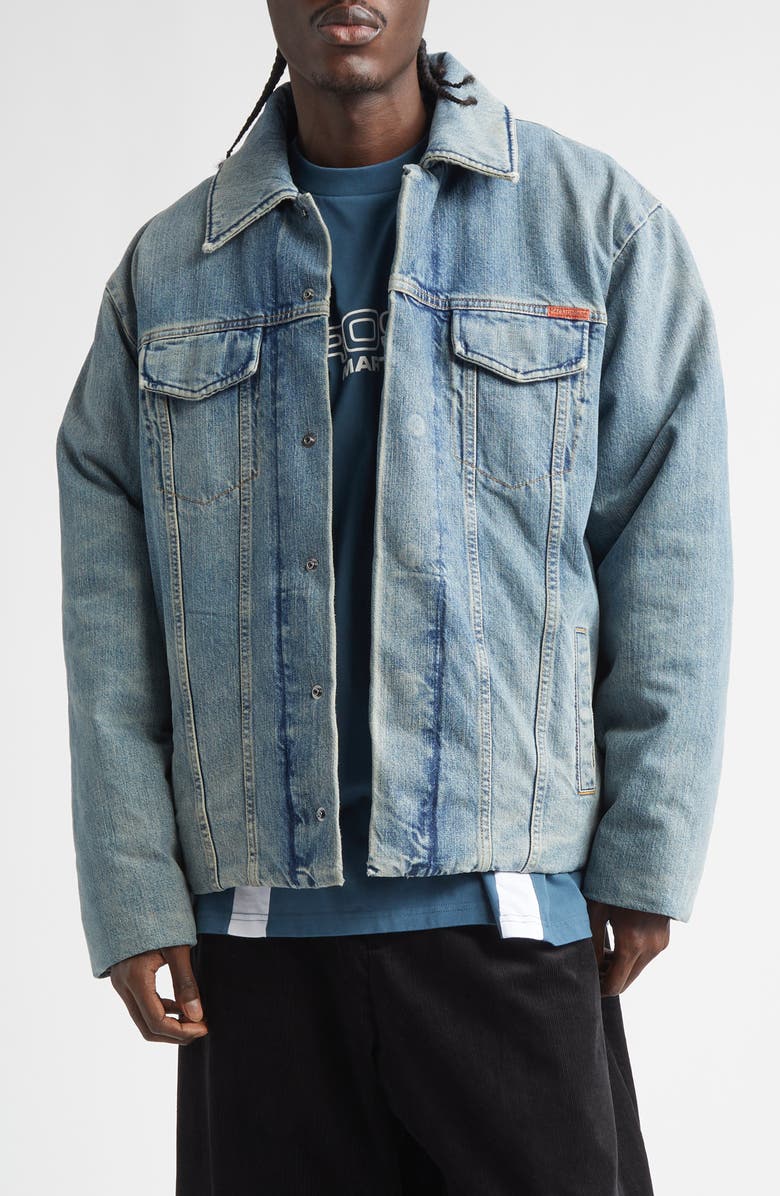 Martine Rose Padded Denim Jacket, Main, color, Blue