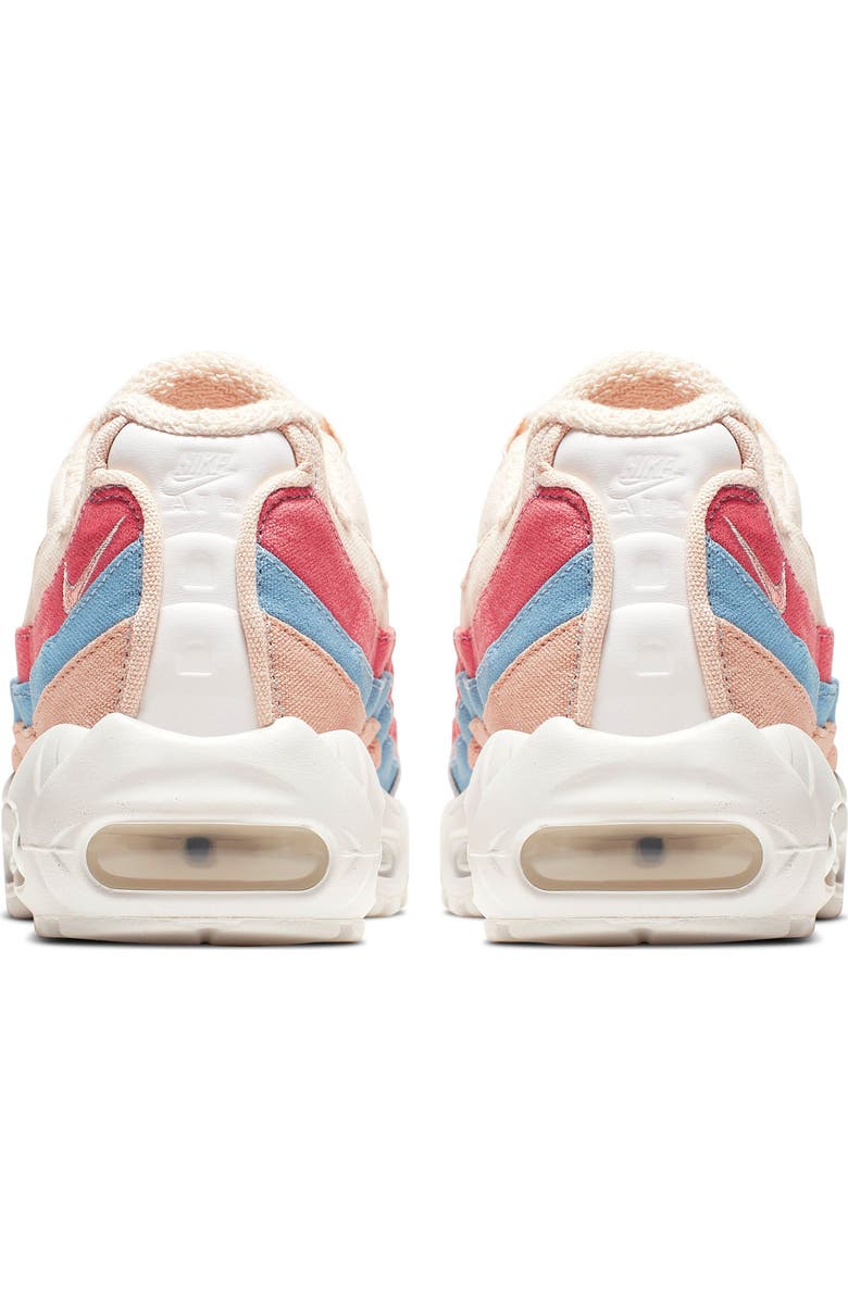 Nike Air Max 95 QS The Plant Color Collection Sneaker, Alternate, color, Crimson Tint/ Coral-Blue