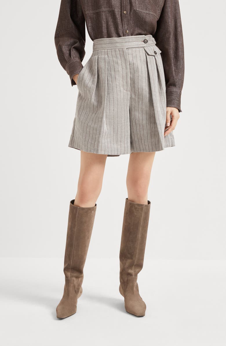 Brunello Cucinelli City Bermuda shorts with monili, Alternate, color, 