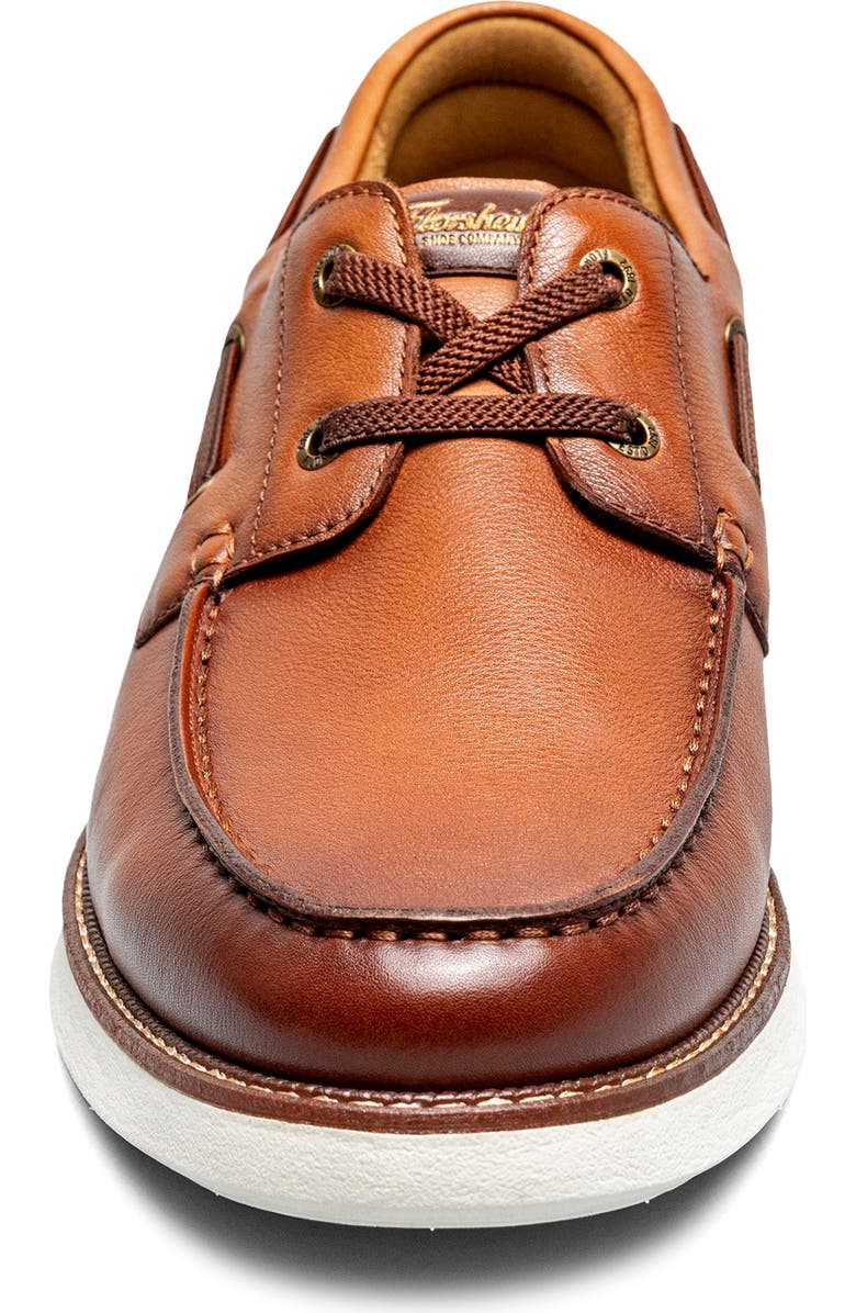 Florsheim Launch Moc Toe Lace-Up Boat Shoe, Alternate, color, Cognac Multi