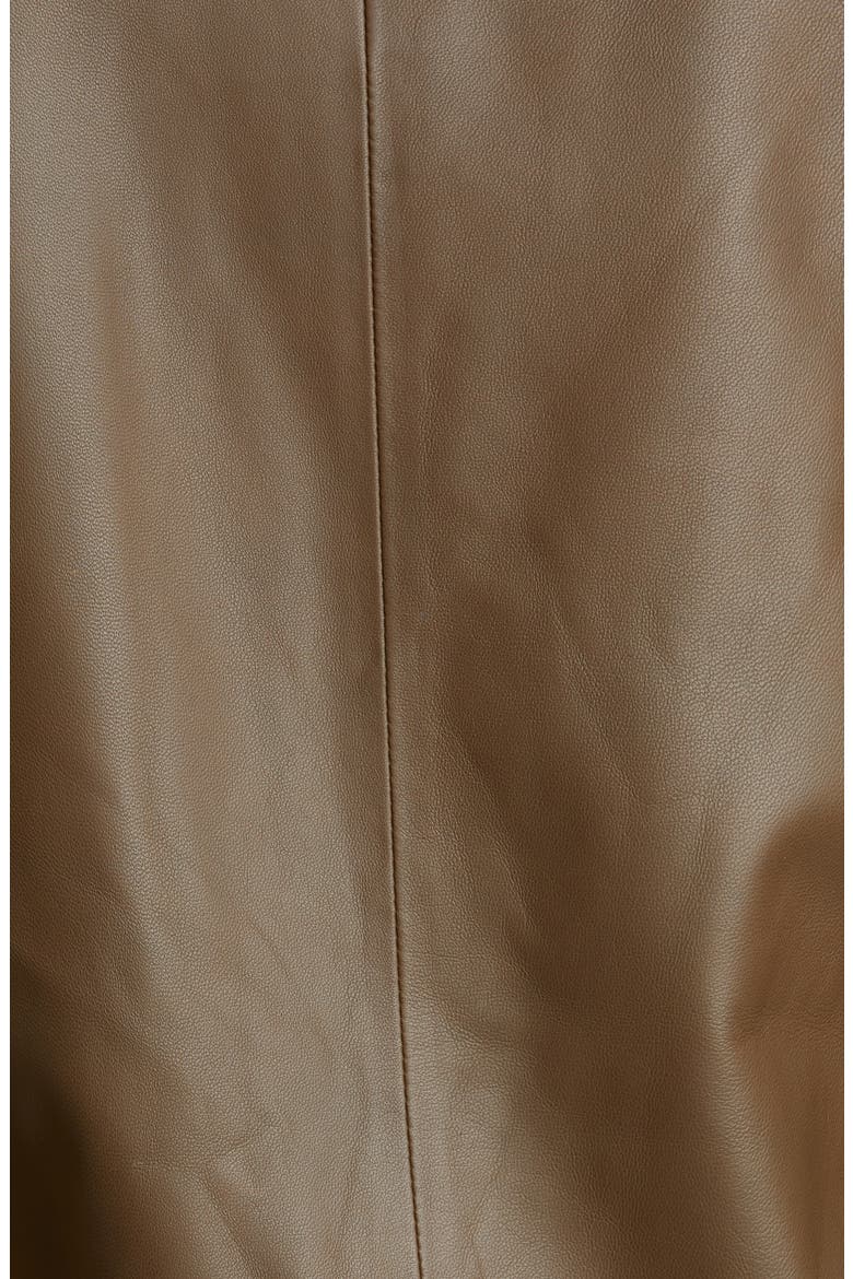 Double Breasted Leather Blazer, Alternate, color, OLIVEWOOD