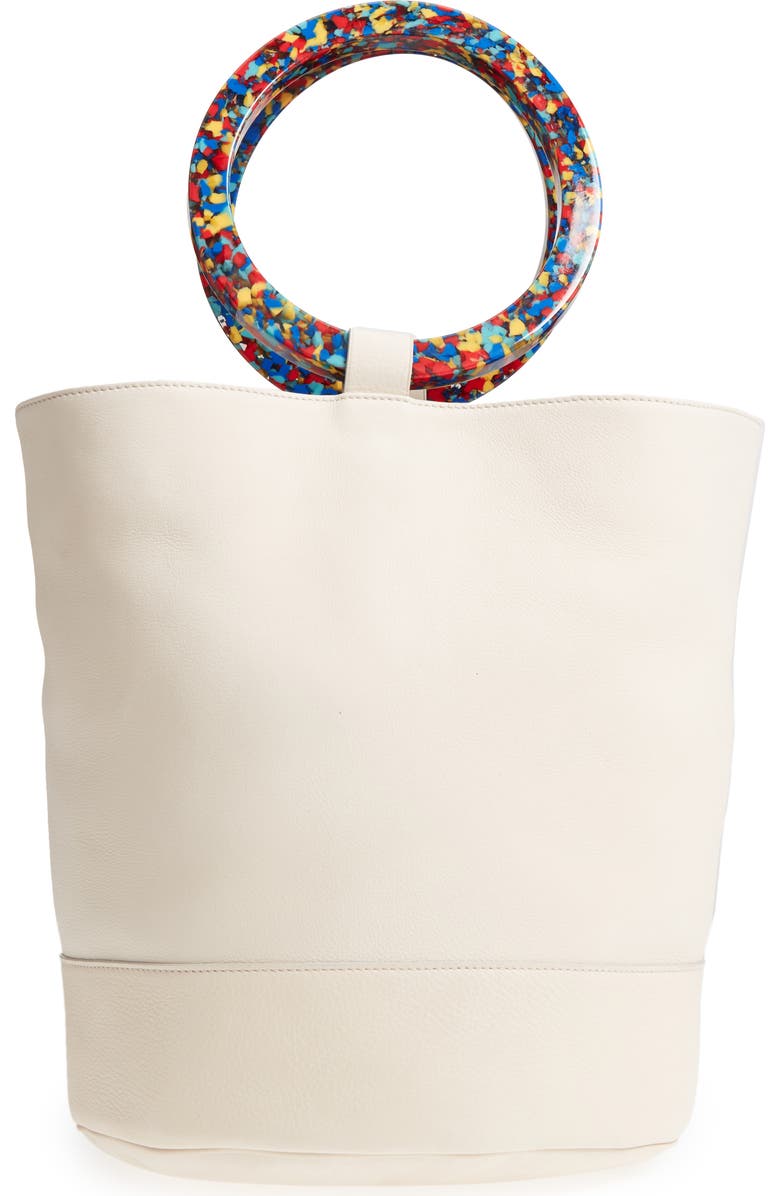Simon Miller Confetti Handle Bonsai Leather Bucket Bag, Main, color,