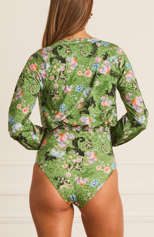 Aqua Blu Vernalis Rosalina One Piece In Green