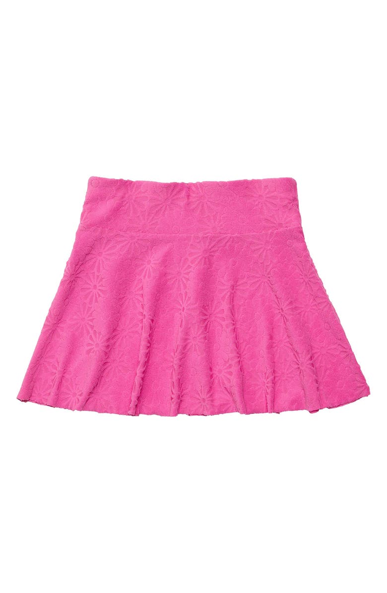 Snapper Rock Kids' Bubblegum Bloom Terry Cover-Up Skirt, Main, color, Pink
