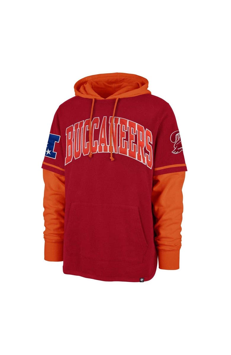 '47 Men's '47 Red Tampa Bay Buccaneers Shortstop Pullover Hoodie, Alternate, color, Red