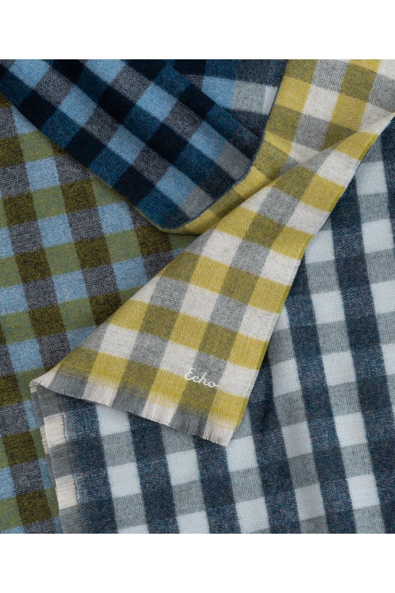 Quarter Check Wrap, Alternate, color, French Blue