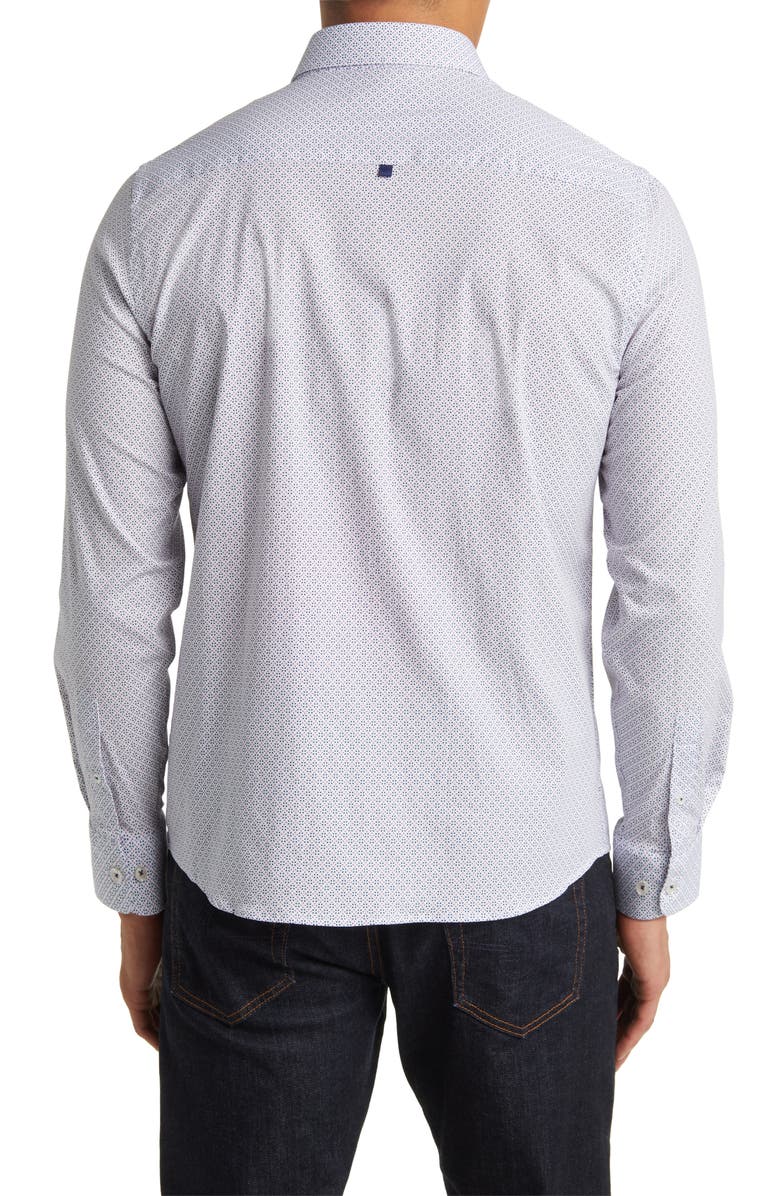 Stone Rose Geometric Print Button-Up Shirt, Alternate, color, 