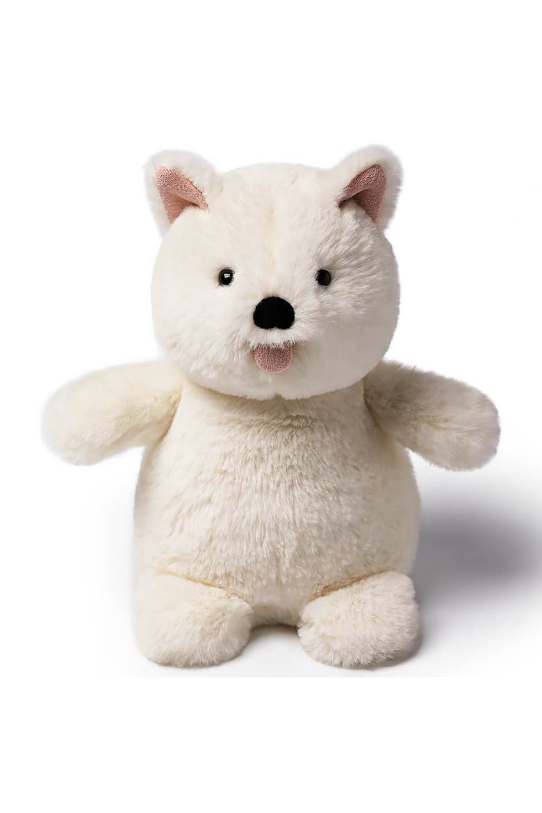 7 Inch Snow White Westie Dog Weighted Stuffed Animal, Main, color, White