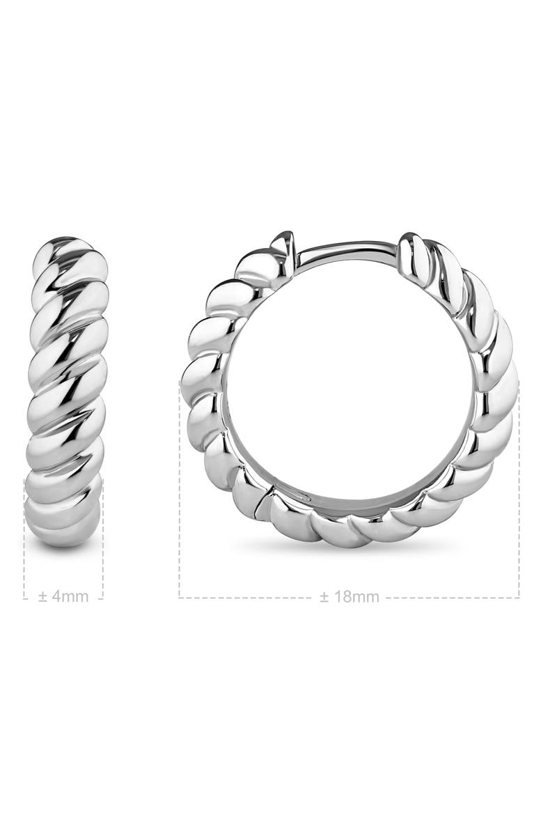 DEVATA Rope Hoop Earrings, Alternate, color, Silver