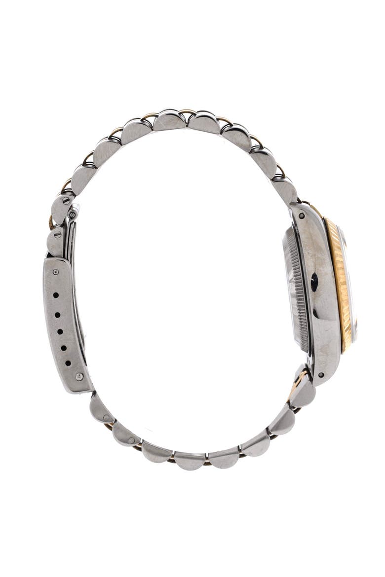 Oyster Perpetual Datejust Automatic Watch Stainless Steel and Yellow Gold with Diamond Markers 26, Alternate, color, Metallic Silver