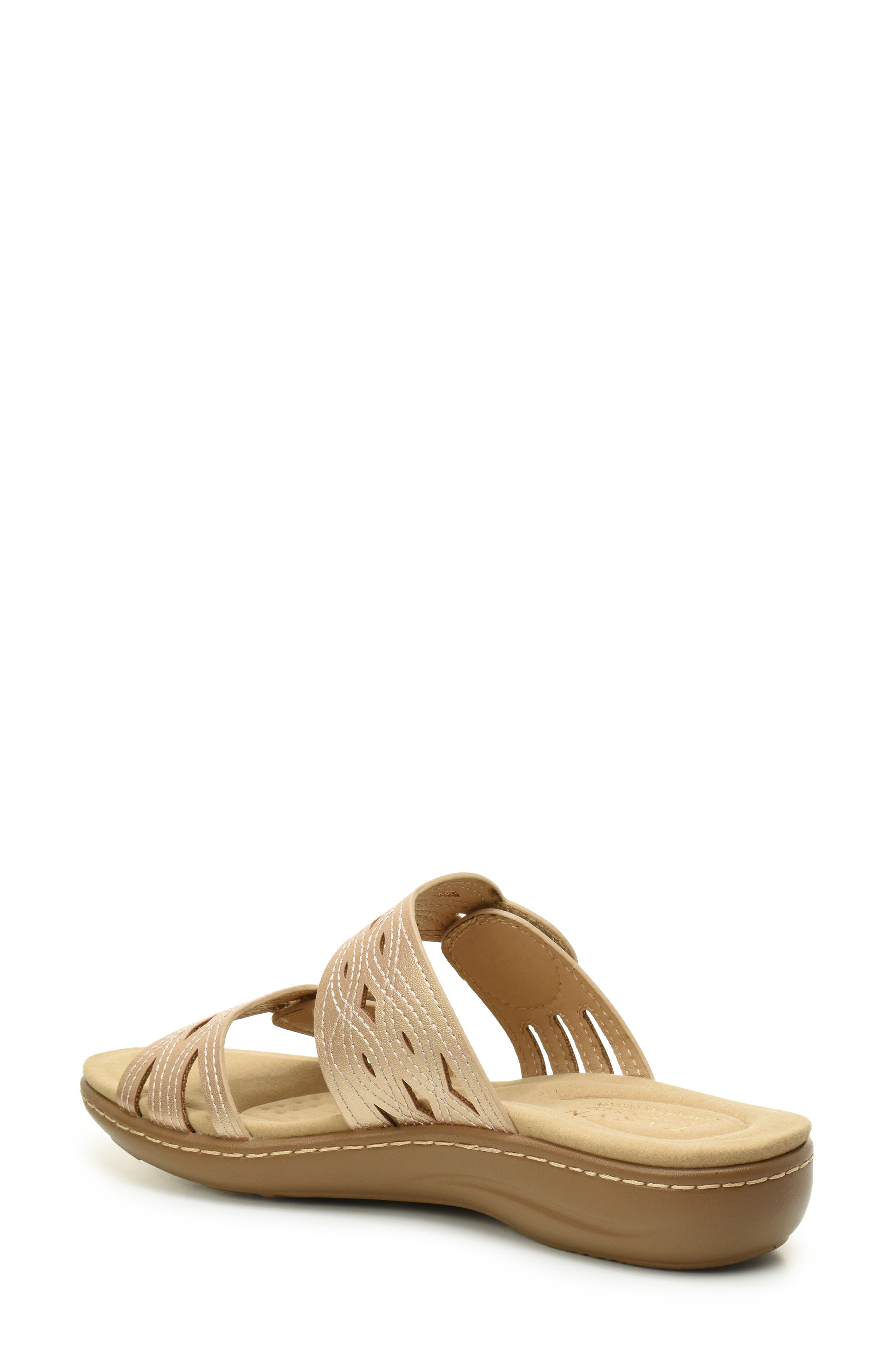 Cutout Slide Sandal, Alternate, color, ROSE GOLD