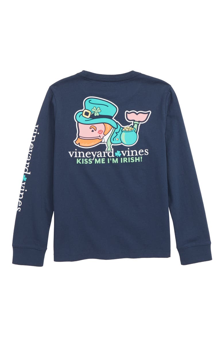 Kiss Me I'm Irish Pocket T-Shirt, Alternate, color, BLUE BLAZER