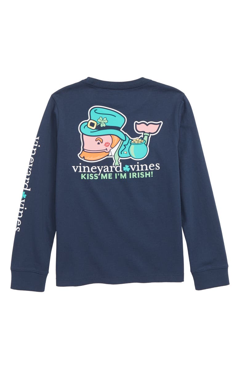 vineyard vines Kiss Me I'm Irish Pocket T-Shirt, Alternate, color,