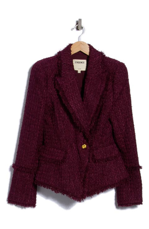 Kaisley Frayed Tweed Blazer