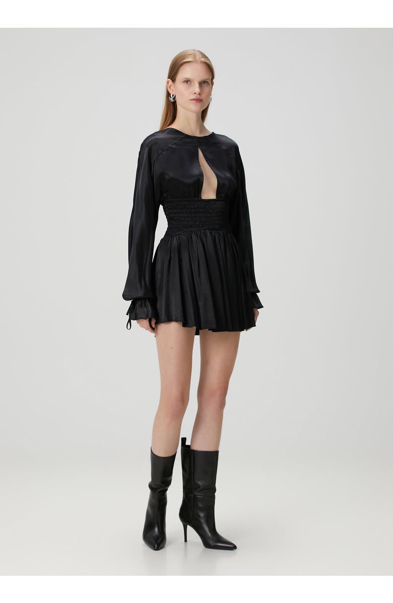 PCFG Long Sleeve Mini Dress, Alternate, color, Black