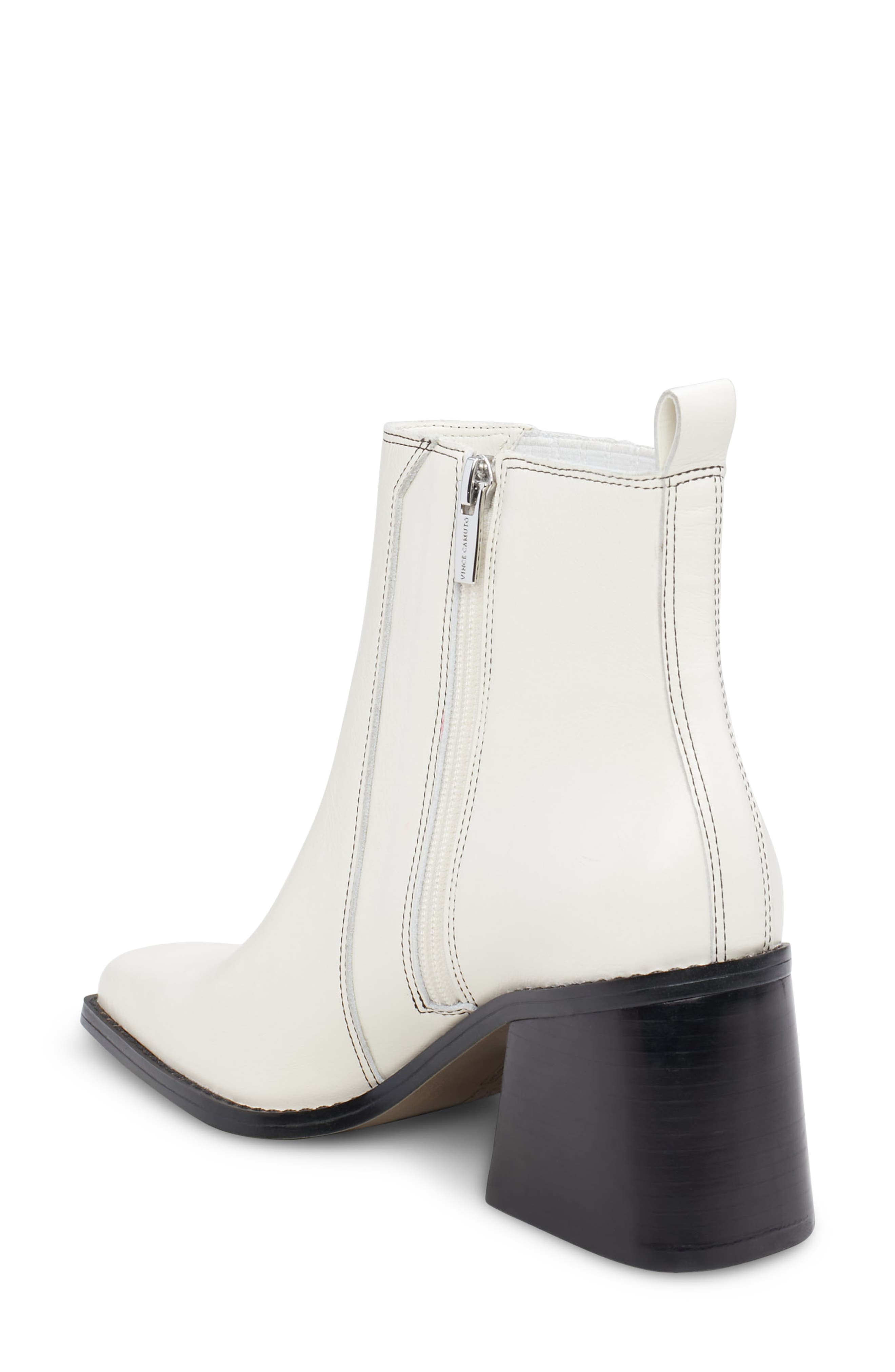 Sojetta Square Toe Bootie, Alternate, color, CREAMY WHITE