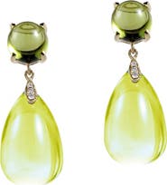 GOSHWARA Naughty Cabochon Drop Earrings