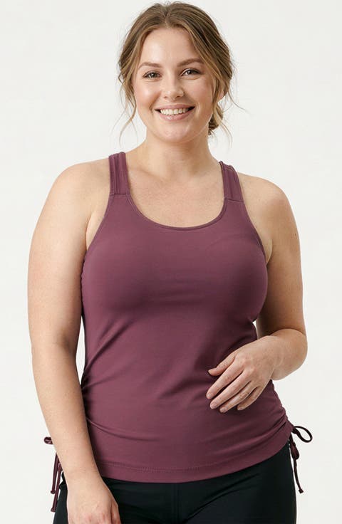 Plus Size Maya Tankini Swim Top With Removable Cups