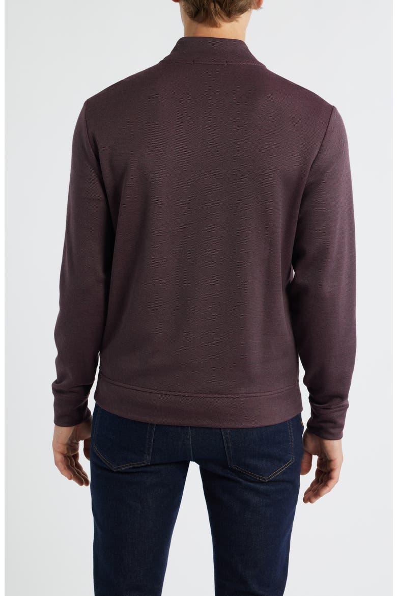 Yorgos Quarter Zip Piqué Pullover, Alternate, color, RED